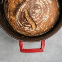 Baking bread in oven