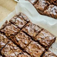 Brownies in oven