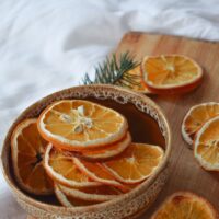 Dehydrating oranges in oven